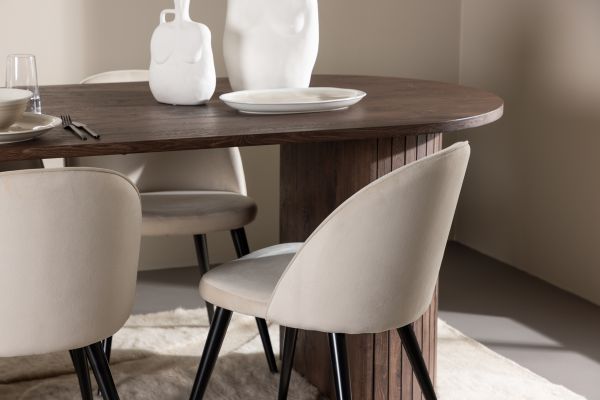 Imagine Härön Dining Table with Velvet Dining Chair