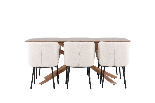 Imagine Piazza Dining Table with Agnes Dining Chair