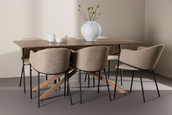 Imagine Piazza Dining Table with Evelina Dining Chair