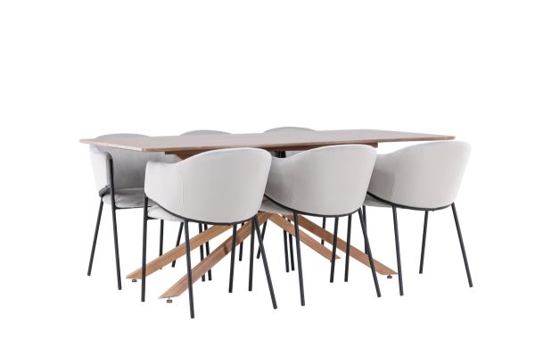 Imagine Piazza Dining Table with Evelina Dining Chair