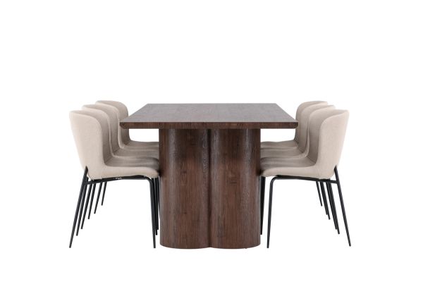 Imagine Olivia Dining Table with Modesto Dining Chair