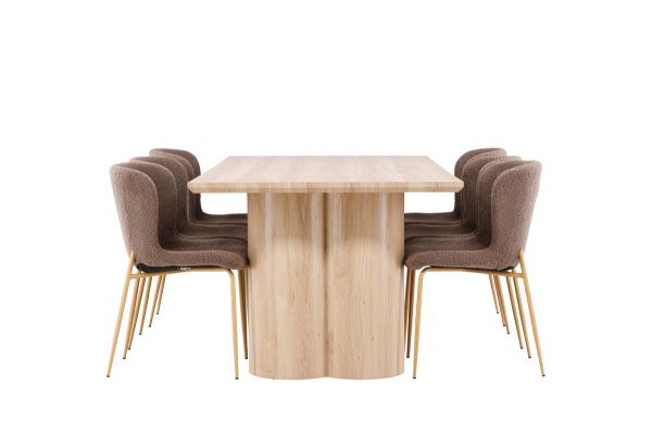 Imagine Olivia Dining Table with Modesto Dining Chair