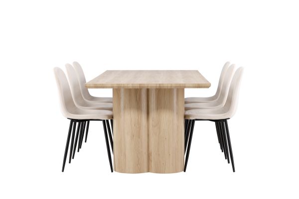 Imagine Olivia Dining Table with Polar Dining Chair