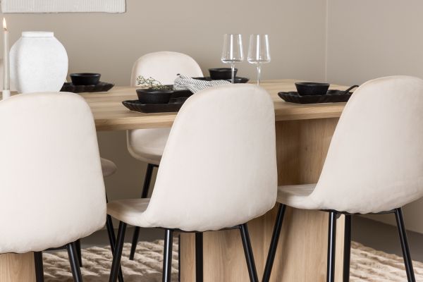 Imagine Olivia Dining Table with Polar Dining Chair