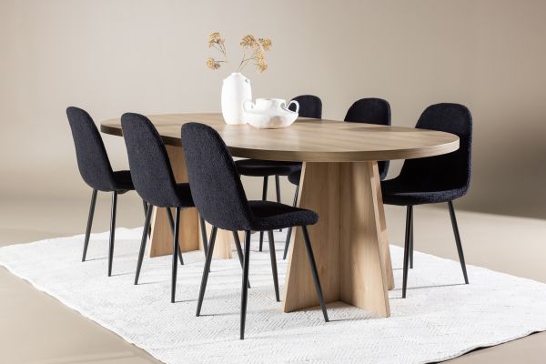 Imagine Bootcut Dining Table with Polar Dining Chair