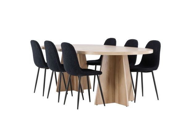 Imagine Bootcut Dining Table with Polar Dining Chair