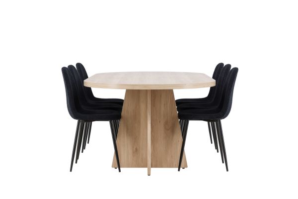 Imagine Bootcut Dining Table with Polar Dining Chair