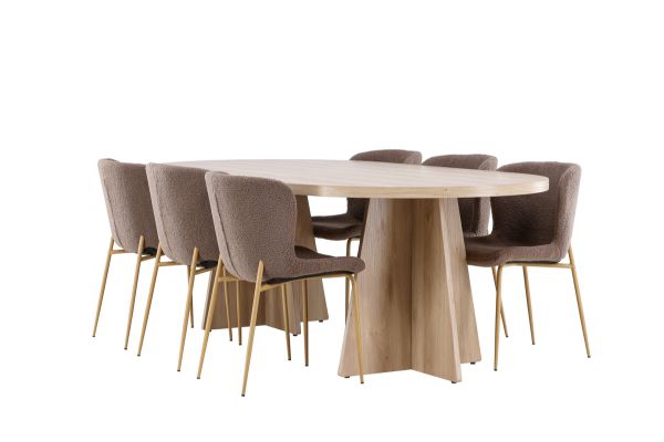 Imagine Bootcut Dining Table with Modesto Dining Chair