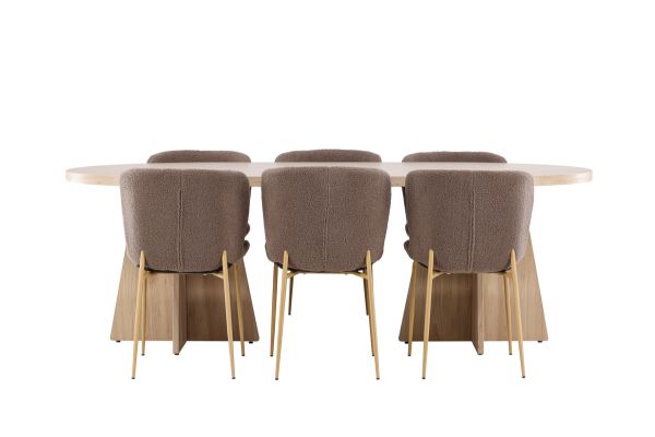 Imagine Bootcut Dining Table with Modesto Dining Chair