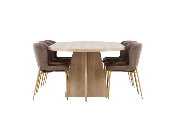 Imagine Bootcut Dining Table with Modesto Dining Chair