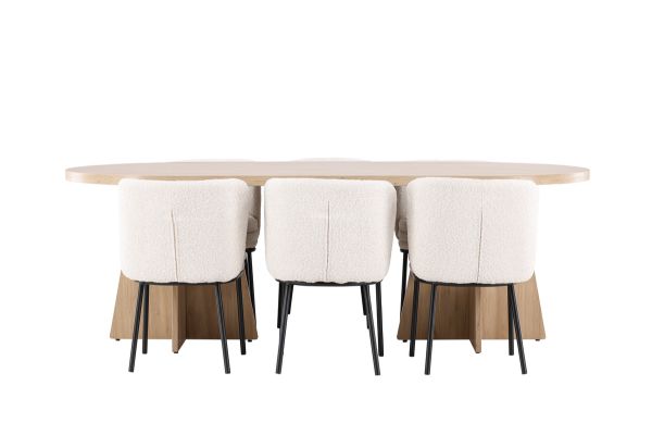 Imagine Bootcut Dining Table with Agnes Dining Chair