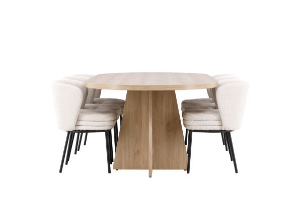 Imagine Bootcut Dining Table with Agnes Dining Chair