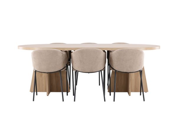 Imagine Bootcut Dining Table with Evelina Dining Chair