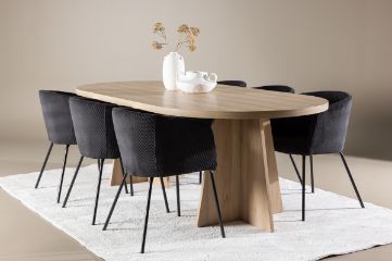 Imagine Bootcut Dining Table with Berit Dining Chair