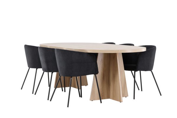 Imagine Bootcut Dining Table with Berit Dining Chair