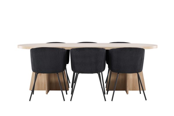 Imagine Bootcut Dining Table with Berit Dining Chair