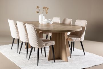 Imagine Bootcut Dining Table with Leone Dining Chair