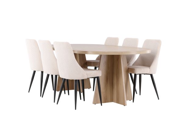 Imagine Bootcut Dining Table with Leone Dining Chair