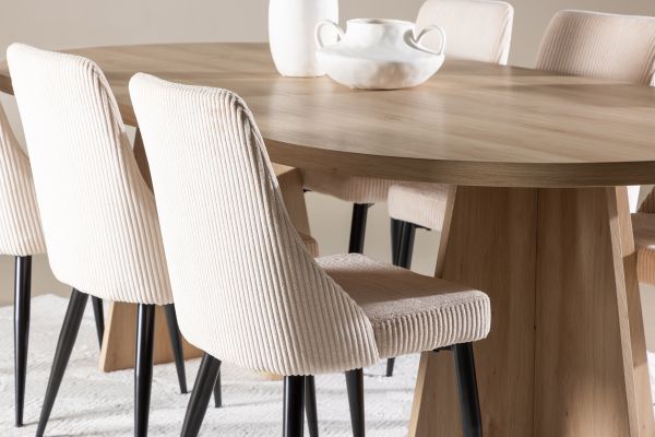 Imagine Bootcut Dining Table with Leone Dining Chair