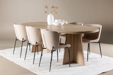 Imagine Bootcut Dining Table with Modesto Dining Chair