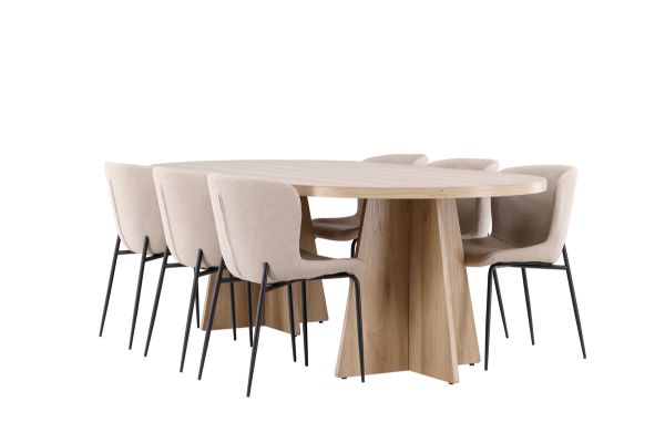 Imagine Bootcut Dining Table with Modesto Dining Chair