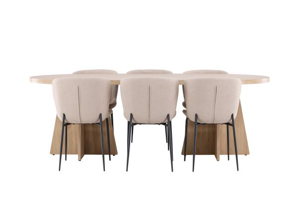 Imagine Bootcut Dining Table with Modesto Dining Chair