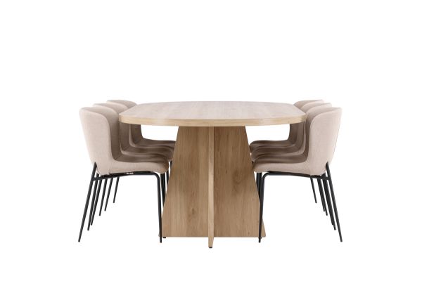 Imagine Bootcut Dining Table with Modesto Dining Chair