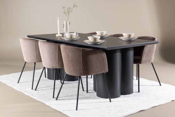 Imagine Olivia Dining Table with Berit Dining Chair