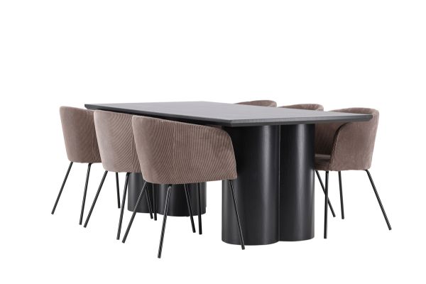 Imagine Olivia Dining Table with Berit Dining Chair