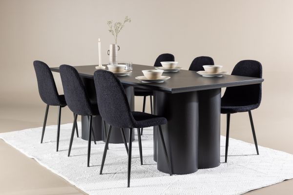 Imagine Olivia Dining Table with Polar Dining Chair