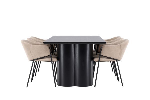 Imagine Olivia Dining Table with Evelina Dining Chair