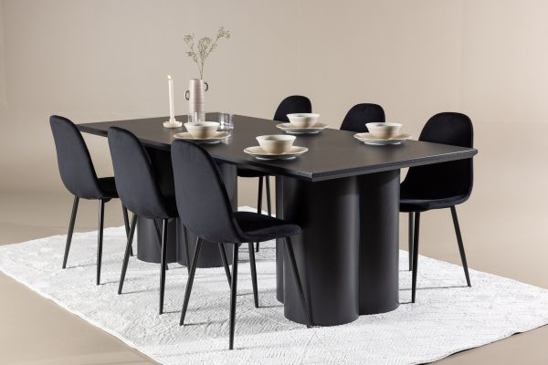 Imagine Olivia Dining Table with Polar Dining Chair