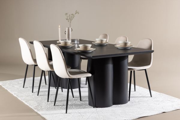 Imagine Olivia Dining Table with Polar Dining Chair