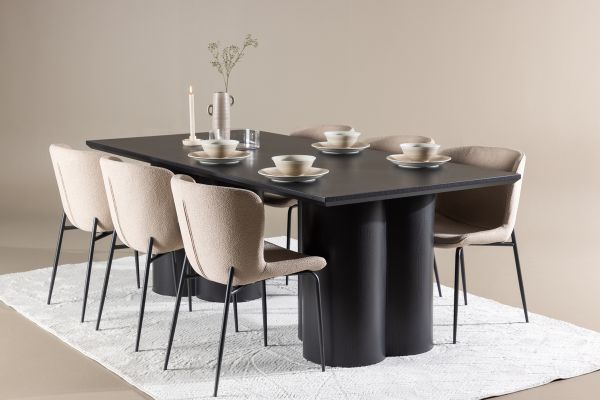 Imagine Olivia Dining Table with Modesto Dining Chair