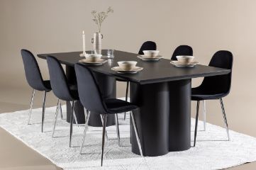 Imagine Olivia Dining Table with Polar Dining Chair