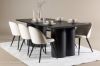 Imagine Masa dining 210 cm negru Olivia cu 6 scaune