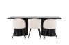 Imagine Masa dining 210 cm negru Olivia cu 6 scaune