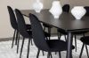 Masa dining 230 m, blat negru Ellis, cu 6 scaune