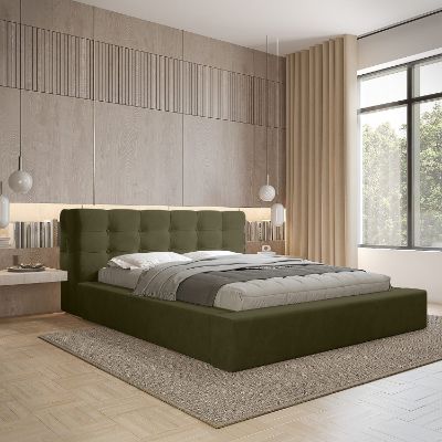 Pat tapitat 140 x 200 cm verde olive Grace