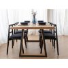 Scaun dining tapitat negru Orio