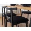 Scaun dining tapitat negru Orio