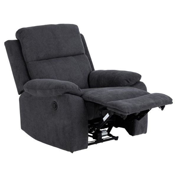 Fotoliu recliner electric gri inchis Mora