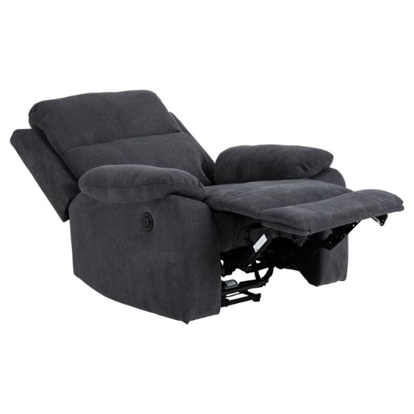 Fotoliu recliner electric gri inchis Mora