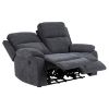 Canapea 2 locuri recliner electric gri inchis Mora