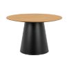 Masa dining rotunda 120 cm stejar/negru Soli