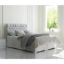 Pat tapitat boxspring 140 x 200 gri deschis Dalia