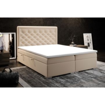 Pat boxspring 160 x 200 cm bej Glamour