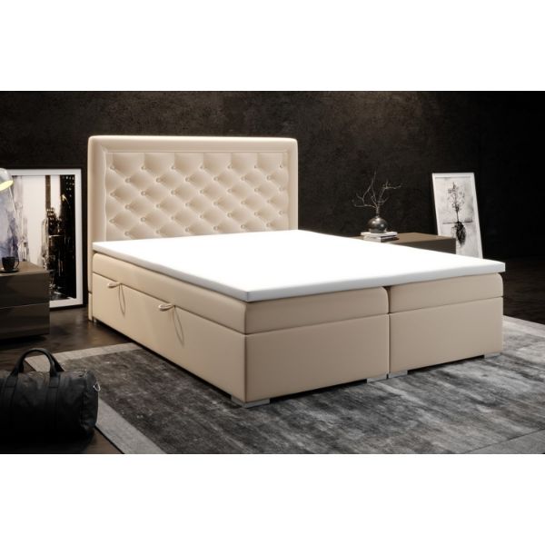 Pat boxspring 140 x 200 cm bej Glamour