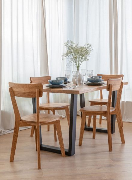 scaun dining stejar masiv