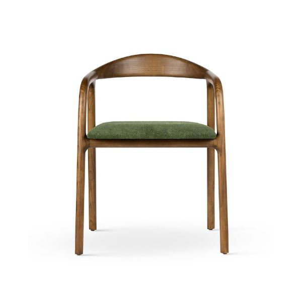 Scaun dining verde olive/nuc Alen